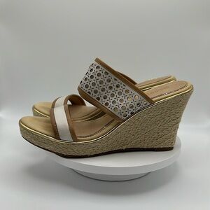 SPERRY TOP-SIDER “Florina” Leather Strap Wedge Sandals, 8M